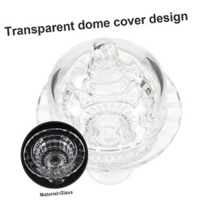 Abaodam Ice Cream Containers transparent tasting bowl fruit decor clear container with lid fruit dish trifle bowl glass ice cream bowl Kitchen Sink Splash Guard