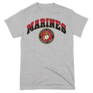 united states marine corps classic t-shirt usmc by marine coprs direct (sport gray, large)