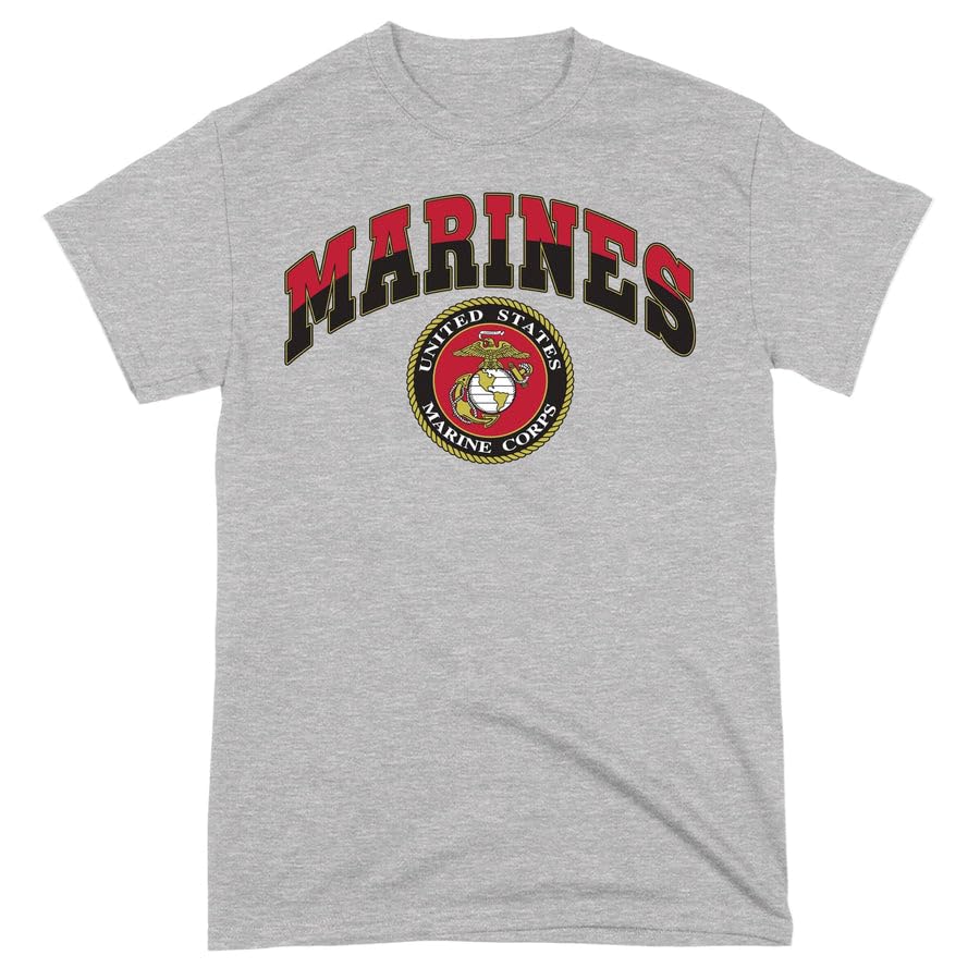 United States Marine Corps Classic T-Shirt USMC by Marine Coprs Direct (Sport Gray, Large)