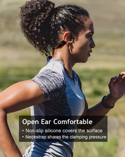 LOBKIN Bone Conduction Headphones Bluetooth 5.3 - Wireless Open Ear Headphones Built-in Mic & 32GB Memory MP3 Player, IP68 Waterproof Ultralight Sport Headphones for Swimming Running