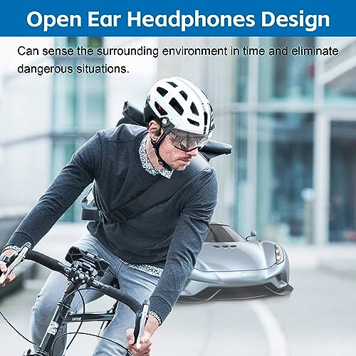 sunvito Bone Conduction Headphones, Open Ear Headphones with IP68 Waterproof Swimming Headphones, Wireless Bluetooth 5.3-Built-in 32G Memory with Mic for Outdoor Exercise, Running, Travel, Cycling