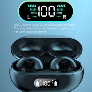 Bone Conduction Earbuds Touch Control, Stereo Sound, Noise Cancelling, 5.3, Comfortable and Firm, Open Ear BT Earbuds with 4 to 6h Listening Time