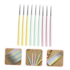 Nail Drawing Pen 3 Sets Nail Brush De Uñas Acrilicas Nail Brush Acrylic Kit De Manicura Paint Brushes Professional Manicure Set DIY Nail Drawing Pen Nail Tools Nail Polish Brush