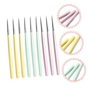 Nail Drawing Pen 3 Sets Nail Brush De Uñas Acrilicas Nail Brush Acrylic Kit De Manicura Paint Brushes Professional Manicure Set DIY Nail Drawing Pen Nail Tools Nail Polish Brush