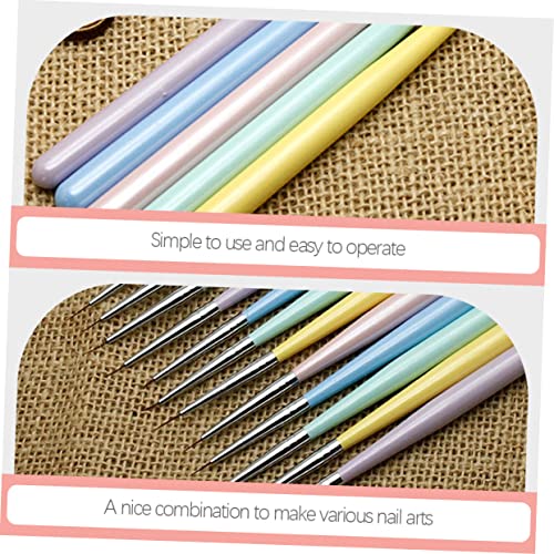 Nail Drawing Pen 3 Sets Nail Brush De Uñas Acrilicas Nail Brush Acrylic Kit De Manicura Paint Brushes Professional Manicure Set DIY Nail Drawing Pen Nail Tools Nail Polish Brush