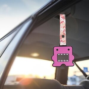 Q1-TECH, JDM Tsurikawa Ring Japanese Subway Train Bus Car Handle Cute Anime Cartoon Handle Hand Strap Rear Front Bumper Warning Rings Drift Charm Drift Car Accessory (DOMO-PPPKF)