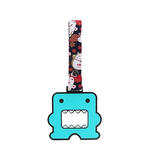 Q1-TECH, JDM Tsurikawa Ring Japanese Subway Train Bus Car Handle Cute Anime Cartoon Handle Hand Strap Rear Front Bumper Warning Rings Drift Charm Drift Car Accessory (DOMO-BLBKC)