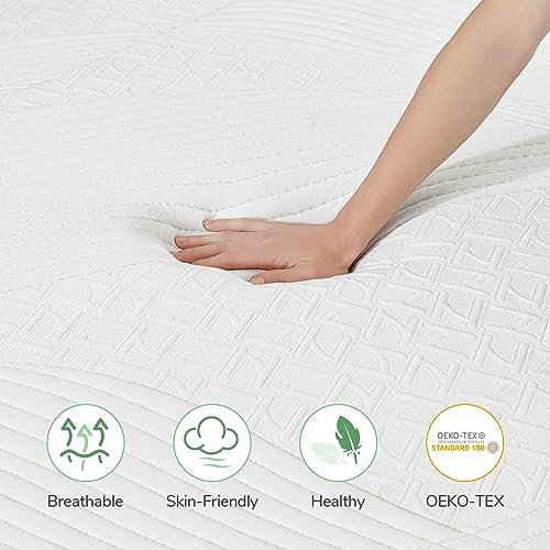 Novilla Queen Mattress, Memory Foam Mattress Queen Size 6 Inch, Cooling Queen Size Mattress in a Box for Back Pain Relief, Medium Firm Mattress with Edge Support & Motion Isolation, Ataraxia