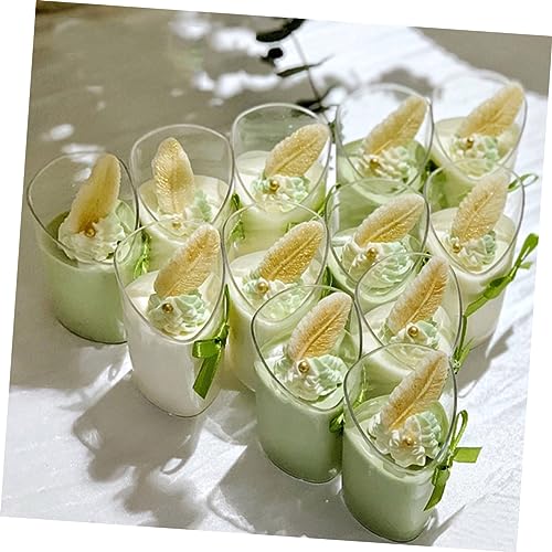 Luxshiny 15pcs small containers disposable glasses yogurt cup trifle bowl candy jar