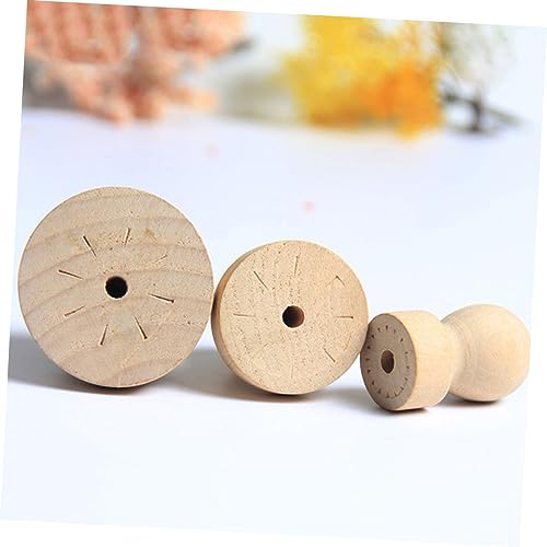 VILLCASE 12pcs Solid Wood Stamp Handle Stamp Handle Parts Stamp Handle Accessories Replacement Stamp Handle Wedding Stamp Handle Wooden Stamper Handle Hand Decor Wax Model Three-Dimensional