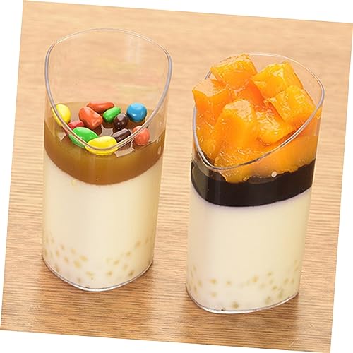 SWOOMEY 25pcs fruit containers clear cake containers clear cups disposable individual cheesecake cups clear dessert pots party Treat Cups plastic cup mousse cup dessert bowl food soup cup