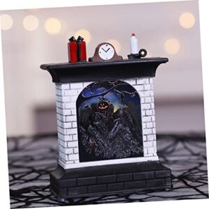 Angoily Glow Accessories Tabletop Decor Doll House Night Light Fireplace lamp Mini Fireplace Toy Room Electric fire lamp Halloween Desktop Light Halloween Decor fire Lights