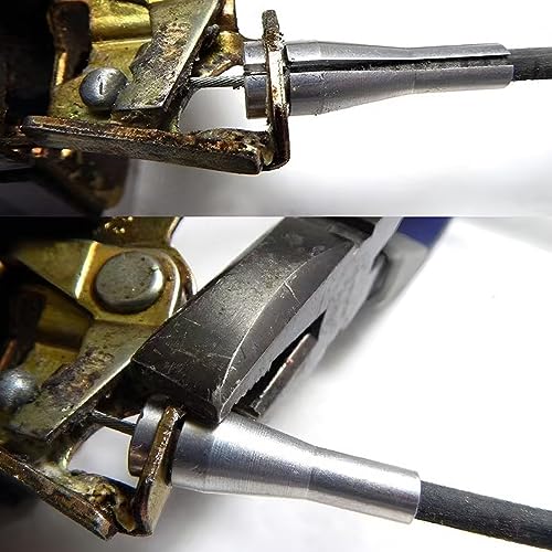zipelo 8 Ends Door Cable Repair Kit, Car Rear Door Lock Cable Repair Set Replacement, Aluminum Latch End, Car Accessories