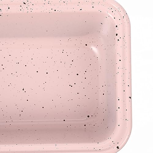 jojofuny Silicone Molds Carbon Steel Loaf Pan Rectangular Cake Bread Toast Pan Kitchen Baking Mold Nonstick Bakeware Tool for Bakery Household Home 6 Inch Pink Tray