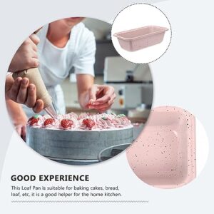 jojofuny Silicone Molds Carbon Steel Loaf Pan Rectangular Cake Bread Toast Pan Kitchen Baking Mold Nonstick Bakeware Tool for Bakery Household Home 6 Inch Pink Tray