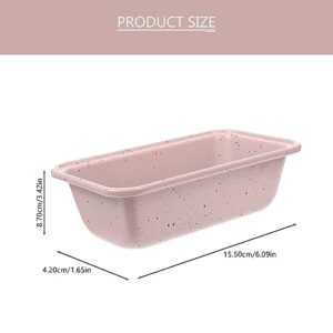 jojofuny Silicone Molds Carbon Steel Loaf Pan Rectangular Cake Bread Toast Pan Kitchen Baking Mold Nonstick Bakeware Tool for Bakery Household Home 6 Inch Pink Tray