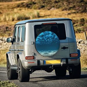 Ocean Spare Tire Cover 14 Inch Waterproof Dust-Proof Wheel Protector Wheel Tire Cover Fit for Trailer, Rv, SUV and Many Vehicle