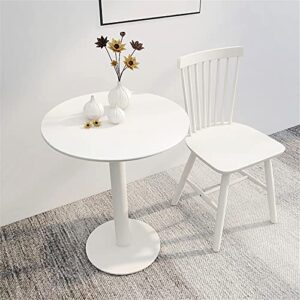 codomi mid-century coffee side table round metallic side table modern small round table contemporary pedestal side end table for living room household restaurant - 23.6" l x 23.6" w x 28.7" h white