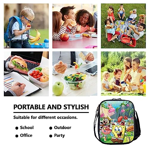 DENMER Cartoon Backpack 3Pcs Anime Backpack with Lunch Box Pencil Case Large Capacity Daypack for Travel Hiking 16 Inch Style2