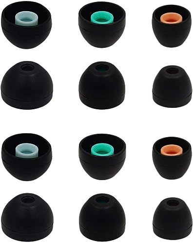 ALXCD Eartips Compatible with Sony WF-1000XM5 Earbuds, S/M/L 3 Sizes 6 Pairs Soft Silicone Ear Tips Earbuds Tips, Compatible with Sony WF-1000XM5 Silicon Earips XM5 6 Pairs Black sml