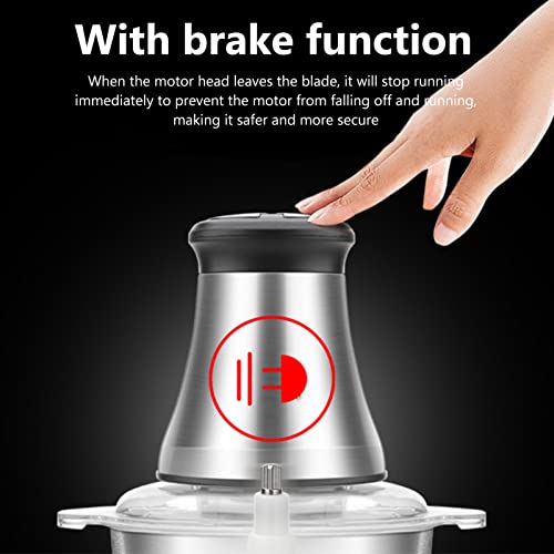 Meat Mincer, Braking Function Two Level Meat Grinder 2L for Kitchen for Home (US Plug 100-120V)