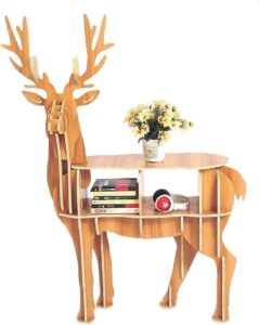 roltin storage shelf dvd bookcase storage rack bookshelf animal shelf male deer shape flower stand model room coffee table clothing store landing decoration (size : 108 * 52 * 1