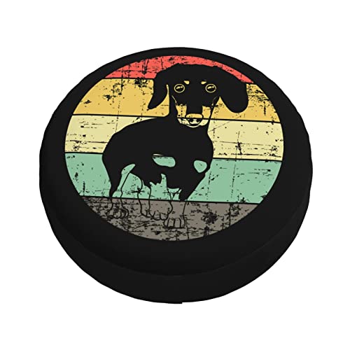 Vintage Dachshund Dog Funny Tire Cover Universal Fit Spare Tire Protector for Truck, SUV, Trailer, Camper, Rv