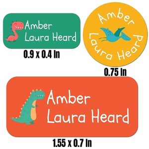 KOMVIOO 160 Custom Personalized Daycare Name Labels (4 Sizes) for Water Bottles, Lunch Boxes, and Clothing Labels Custom Waterproof Name Labels (Hearts)