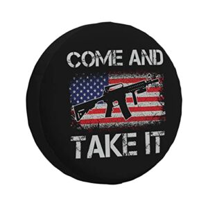 come and take it funny tire cover universal fit spare tire protector for truck, suv, trailer, camper, rv