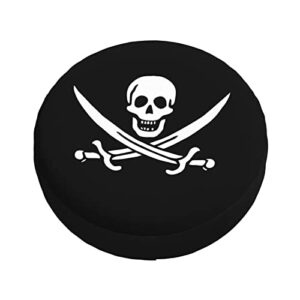 Pirate Skull Flags Funny Tire Cover Universal Fit Spare Tire Protector for Truck, SUV, Trailer, Camper, Rv