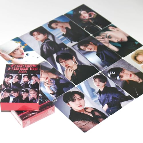 PYAJUU Stray kids Photocards Skz 2023 Photocards 55pcs Kpop Stray kids 5-star Dome Tour 2023 Lomo Cards Stray kids Merch Gift for Fans Daughter