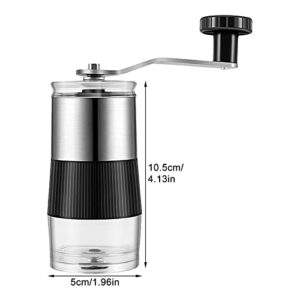 Coffee Bean Grinder, Manual Coffee Fine Grinder Burr, Burr Coffee Grinder, Hand Crank Adjustable Mini Coffee Bean Mill with Stainless Steel Handle, Portable Coffee Grinder for Espresso and Pour Over