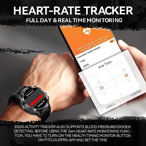 Military Smart Watch for Men Make/Answer Calls Rugged Tactical Smartwatch Compatible with Android iPhone Samsung 1.39" HD Screen Heart Rate Sleep Monitor Watch 108 Sports Modes Fitness Tracker