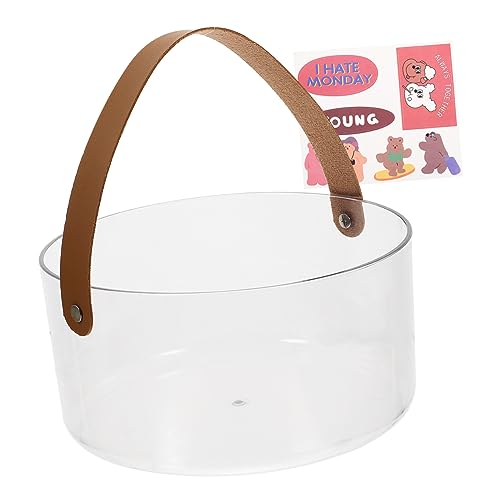 HANABASS Fruit Basket Snack Storage Basket Wicker Bread Basket Portable Storage Basket Footed Serving Bowl Footed Dessert Plates Fruit Bowl Wall Hanging Shopping Basket Plastic Cosmetic