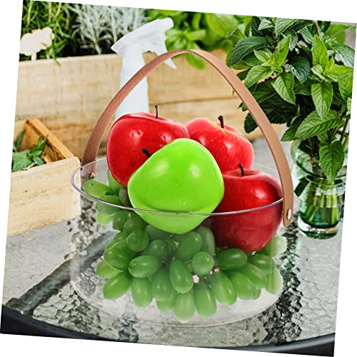 HANABASS Fruit Basket Snack Storage Basket Wicker Bread Basket Portable Storage Basket Footed Serving Bowl Footed Dessert Plates Fruit Bowl Wall Hanging Shopping Basket Plastic Cosmetic