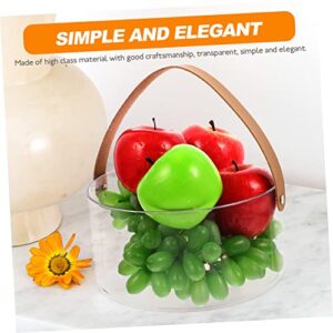 HANABASS Fruit Basket Snack Storage Basket Wicker Bread Basket Portable Storage Basket Footed Serving Bowl Footed Dessert Plates Fruit Bowl Wall Hanging Shopping Basket Plastic Cosmetic