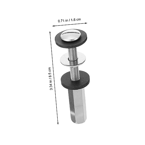 DOITOOL 2 Pcs Toilet Tank Bolts Toilet Screws Toilet Parts Toilet Bowl Seat Toilet Fixing Bolts Toilet Installed Screws Toilet Mount Screws Universal Toilet Screws Toilet Seat Hinge Screws