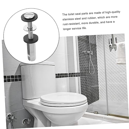 DOITOOL 2 Pcs Toilet Tank Bolts Toilet Screws Toilet Parts Toilet Bowl Seat Toilet Fixing Bolts Toilet Installed Screws Toilet Mount Screws Universal Toilet Screws Toilet Seat Hinge Screws