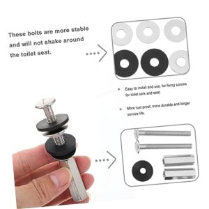 DOITOOL 2 Pcs Toilet Tank Bolts Toilet Screws Toilet Parts Toilet Bowl Seat Toilet Fixing Bolts Toilet Installed Screws Toilet Mount Screws Universal Toilet Screws Toilet Seat Hinge Screws