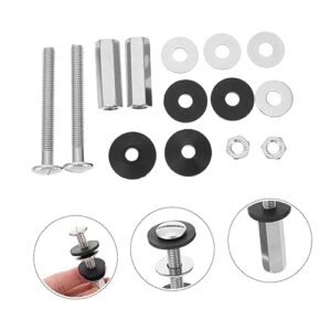 DOITOOL 2 Pcs Toilet Tank Bolts Toilet Screws Toilet Parts Toilet Bowl Seat Toilet Fixing Bolts Toilet Installed Screws Toilet Mount Screws Universal Toilet Screws Toilet Seat Hinge Screws