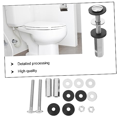 DOITOOL 2 Pcs Toilet Tank Bolts Toilet Screws Toilet Parts Toilet Bowl Seat Toilet Fixing Bolts Toilet Installed Screws Toilet Mount Screws Universal Toilet Screws Toilet Seat Hinge Screws