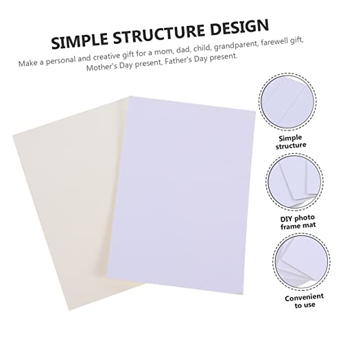 SEWACC 60 Pcs Photo Frame Paper mat Board Center Backer Boards for Picture Frame Art Picture mat Picture Frames mats Photo Frame mat White Picture Frames Cut Frame Liner Paper jam Square