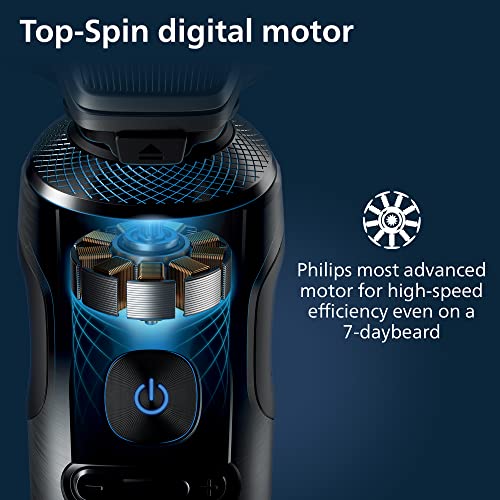 Philips Norelco S9000 Prestige Electric Shaver with Qi-Charger, Precision Trimmer and Premium Case, SP9872/86