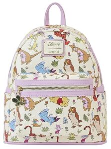 loungefly disney mini backpack winnie the pooh eeyore friends aop shoulder bag