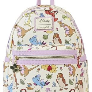 Loungefly Disney Mini Backpack Winnie the Pooh Eeyore Friends AOP Shoulder Bag