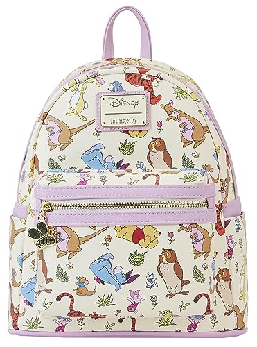 Loungefly Disney Mini Backpack Winnie the Pooh Eeyore Friends AOP Shoulder Bag