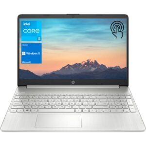 hp notebook laptop, 15.6" hd touchscreen, intel core i3-1115g4 processor, 32gb ram, 2tb pcie ssd, webcam, type-c, hdmi, sd card reader, wi-fi, windows 11 home, silver