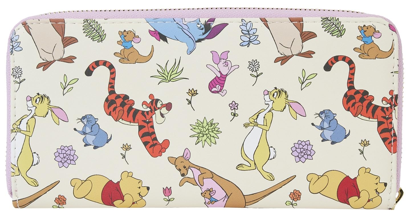 Loungefly Disney Wallet Winnie the Pooh Eeyore Friends Zip Clutch Faux-Leather