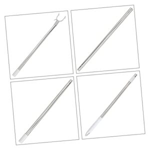 Cabilock 3pcs Picking Steel Supplies Shelf Clothes Long Outdoor Hanger Clothesline Retractable High for Stainless Pole Curtain Splicing Hook Garment Pull Clo Reach Clothing Reacher