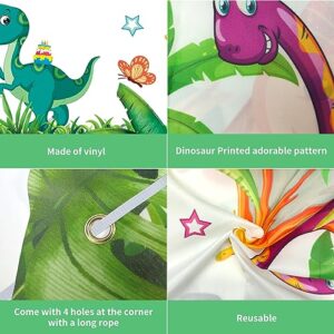 Ayearparty Dinosaur Backdrop for Boys Birthday Dino Themed Party Decorations Scales Photography Photo Studio Booth Banner Kids Baby Happy Birthday Background 71 x 43 Inch